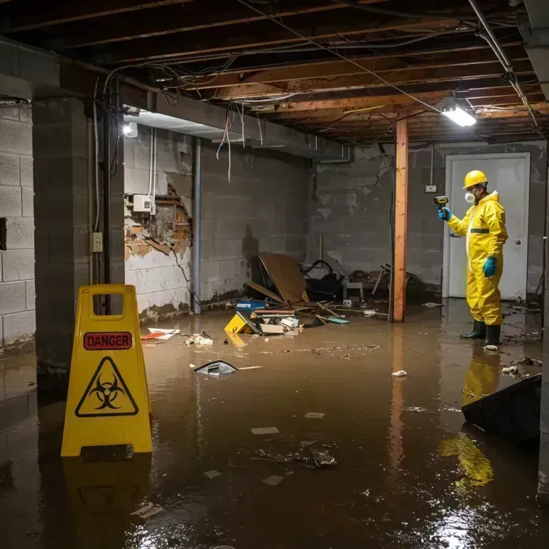 Flooded Basement Electrical Hazard in Greenville, ME Property